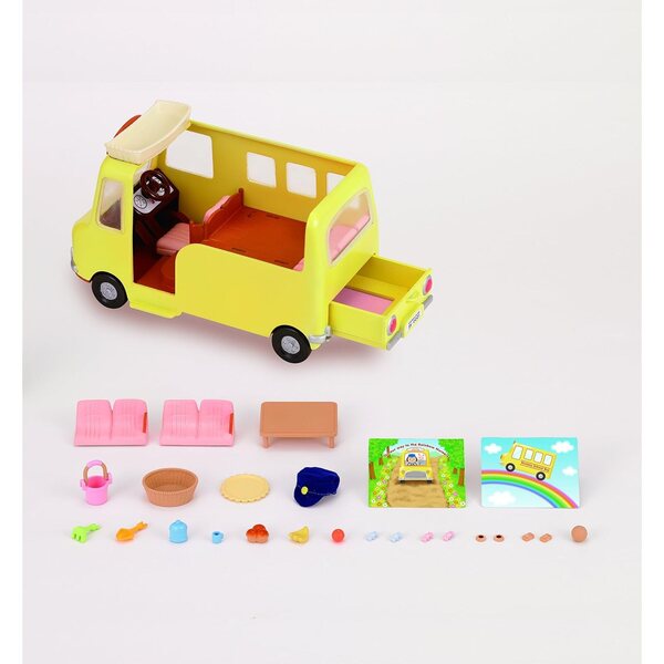 Sylvanian Families 2634 Kindergarten Bus con accessori e tavolo picnic