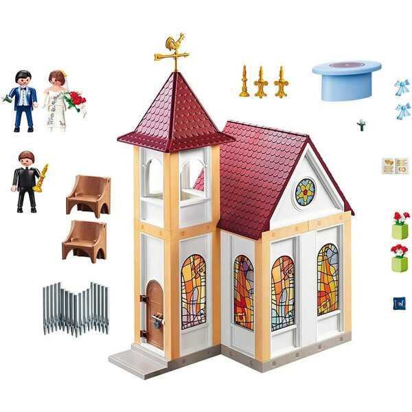 PLAYMOBIL Romantica Chiesa per Matrimoni con Accessori e Personaggi Inclusi