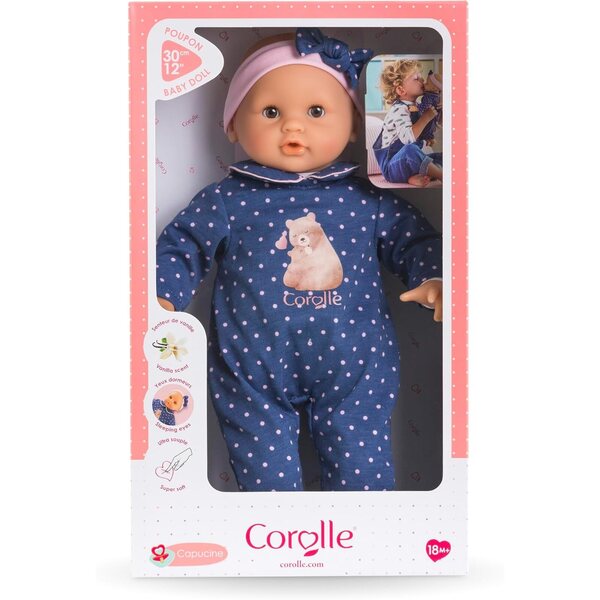 Corolle Baby Calin Kapuzinerkresse – Erste Puppe 30 cm, ab 18 Monaten, weich und mit Vanilleduft