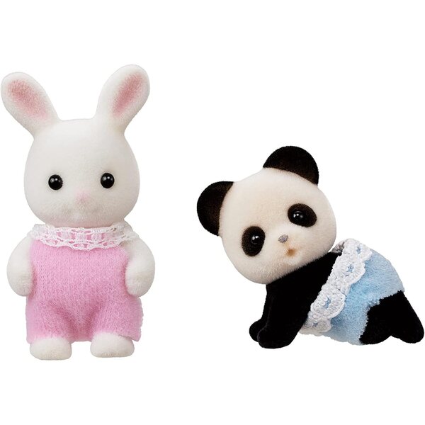 Sylvanian Families Baby-Spielzeugkiste mit Panda und Kaninchen – Spielset für Kinder ab 3 Jahren