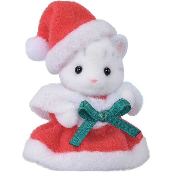 Sylvanian Families Baby Santas Weihnachtshaus – Set mit Tieren und Weihnachtsaccessoires
