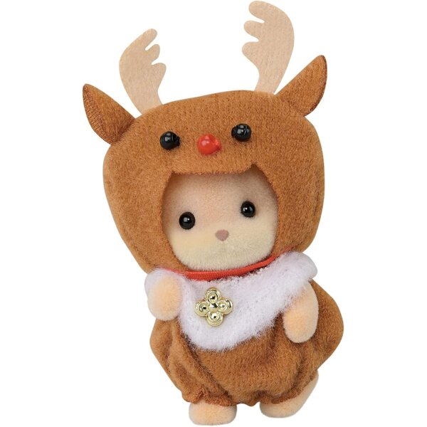 Sylvanian Families Baby Santas Weihnachtshaus – Set mit Tieren und Weihnachtsaccessoires
