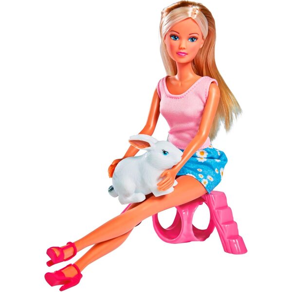 Simba Steffi Love Happy Animal – Gioco con bambole e animali, 29cm, da 3 anni