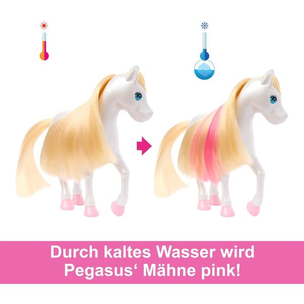 Barbie A Hidden Magic Chelsea-Pegasus-Set mit Stall und Zubehör für Kinder ab 3 Jahren