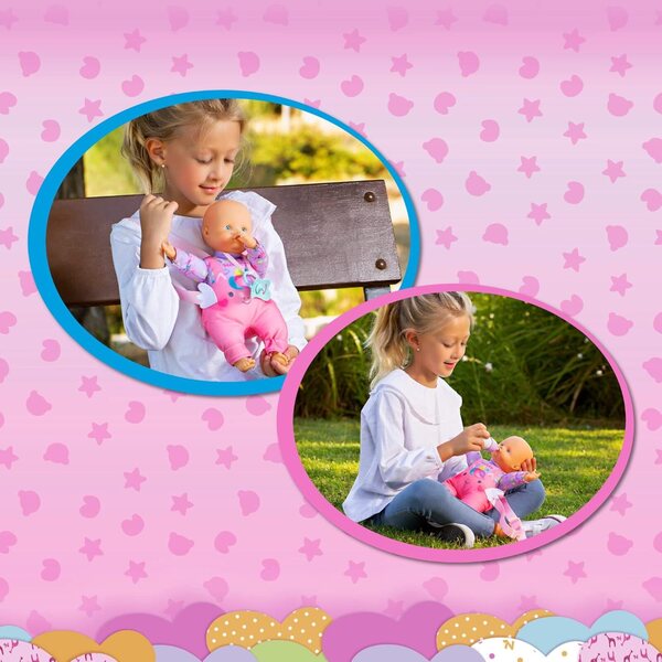 Nenuco Babypuppe 35 cm con corpo morbido, accessori e marsupio per bambini +1 anno