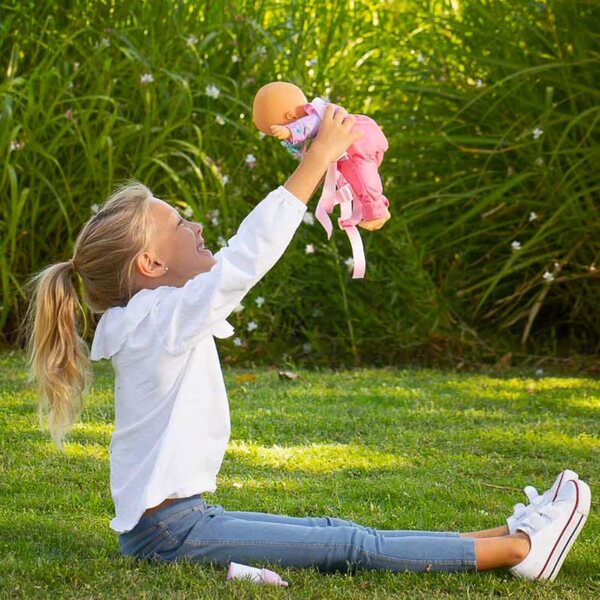 Nenuco Babypuppe 35 cm con corpo morbido, accessori e marsupio per bambini +1 anno