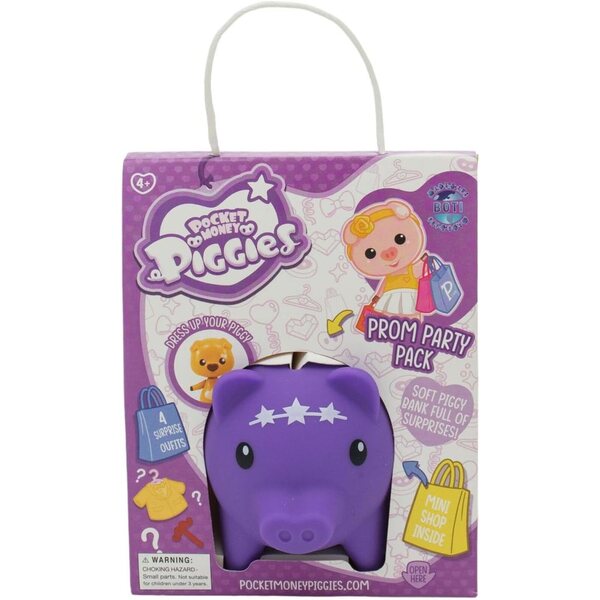 Taschengeld-Piggies-Abschlussball-Party-Set mit Mini-Shop und lustigen Accessoires