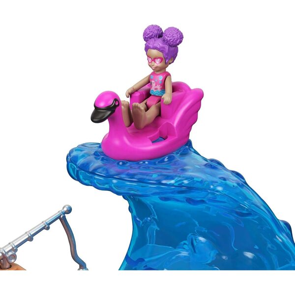Polly Pocket Pollyville Sonnenstrand – Spiel mit Puppe, Tier und Zubehör für Kinder ab 4 Jahren