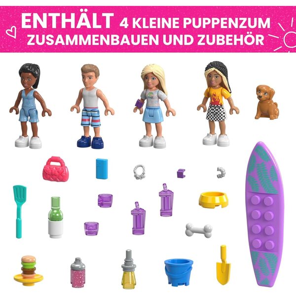 Barbie Traumwohnmobil mit Küche und Zubehör, 4 Barbies und 1 Hund, ab 6 Jahren