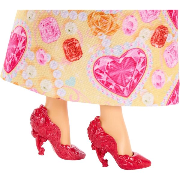 Disney Princess Belle Modepuppe mit 8 Überraschungen und Herzjuwelen mit Behälter