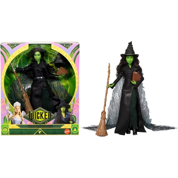 Mattel Elphaba Deluxe Puppe von Wicked: For Good mit Original-Outfit und Zubehör