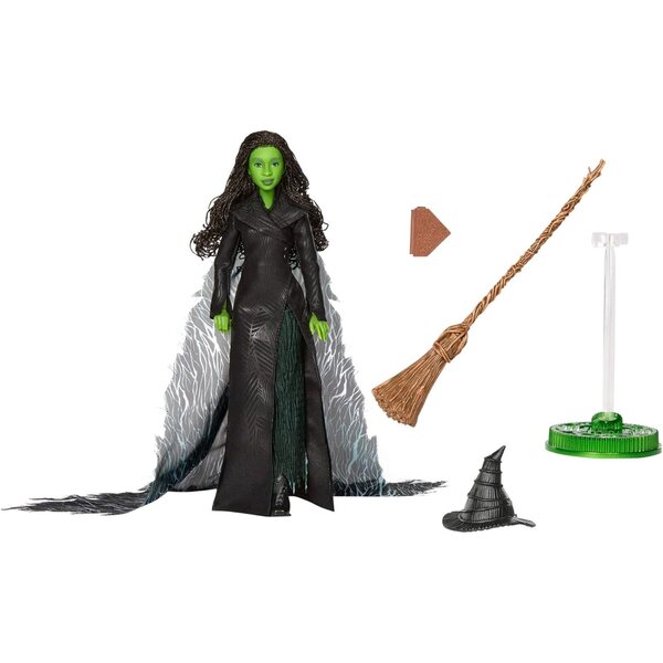 Mattel Elphaba Deluxe Puppe von Wicked: For Good mit Original-Outfit und Zubehör