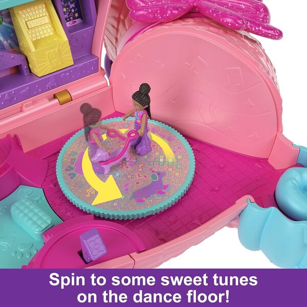 Polly Pocket Chiot Surprise: Spielzeugset mit 2 Puppen und über 25 Accessoires für die Hundeparty