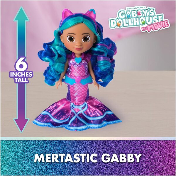 Gabby's Dollhouse: The Movie Puppe Meerjungfrau 15 cm con Accessori per Bambini