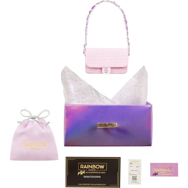 Rainbow High Mini Accessories Studio Handtaschen mit über 25 sammelbaren Modeaccessoires