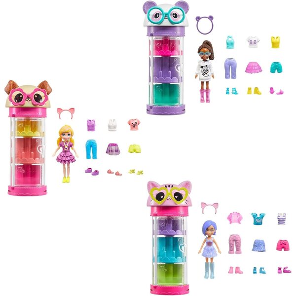 Polly Pocket Set Rotante Fashion Closet con Pupazzina e Accessori per Bambine 4+