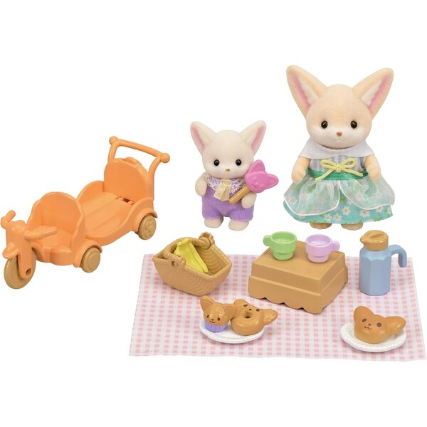 Sylvanian Families Set Picknick Wüstenfuchs mit Dreirad und komplettem Zubehör