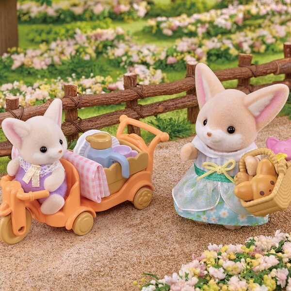 Sylvanian Families Set Picknick Wüstenfuchs mit Dreirad und komplettem Zubehör