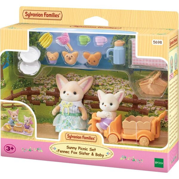 Sylvanian Families Set Picknick Wüstenfuchs mit Dreirad und komplettem Zubehör