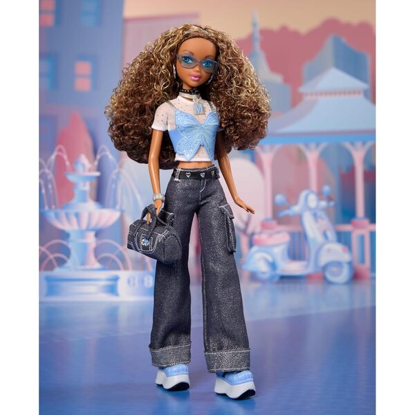 Barbie Signature My Scene Madison mit Y2K-Outfit, Cargo-Jeans und Modeaccessoires