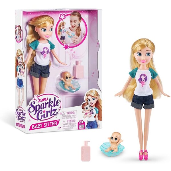 Zuru Sparkle Girlz Poupée Babysitter mit Zubehör für Kinder ab 3 Jahren