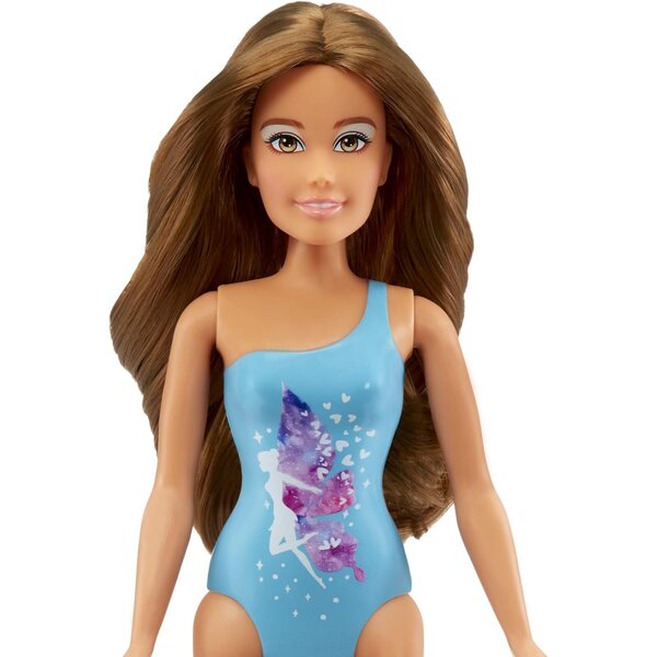Dream Ella Splash 29 cm, Modepuppe mit braunen Haaren und Feen-Badeanzug