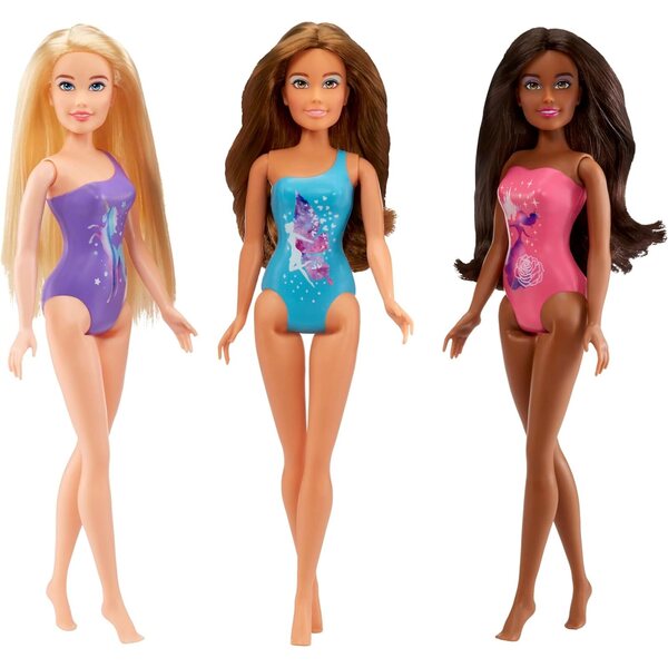 Dream Ella Splash 29 cm, Modepuppe mit braunen Haaren und Feen-Badeanzug