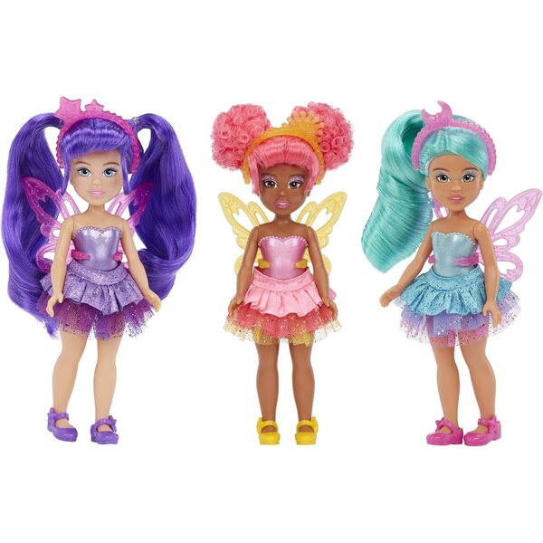 Dream Bella Farbwechsel Surprise Little Fairies – Aubrey Mini-Puppe mit 9+ Überraschungen und Zubehör