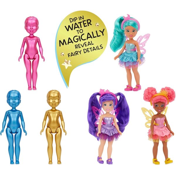 Dream Bella Farbwechsel Surprise Little Fairies – Aubrey Mini-Puppe mit 9+ Überraschungen und Zubehör