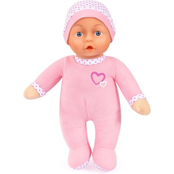 Bayer Design Puppenbuggy Set pieghevole con bambola morbida e accessori rosa