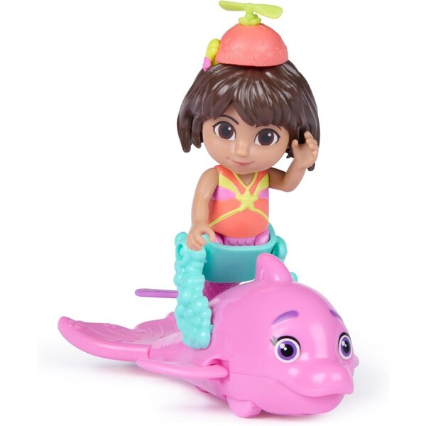 Dora Mer-Made for Adventure 2er-Pack mit Spielzeug Meerjungfrau und Delfin für Kinder ab 3 Jahren