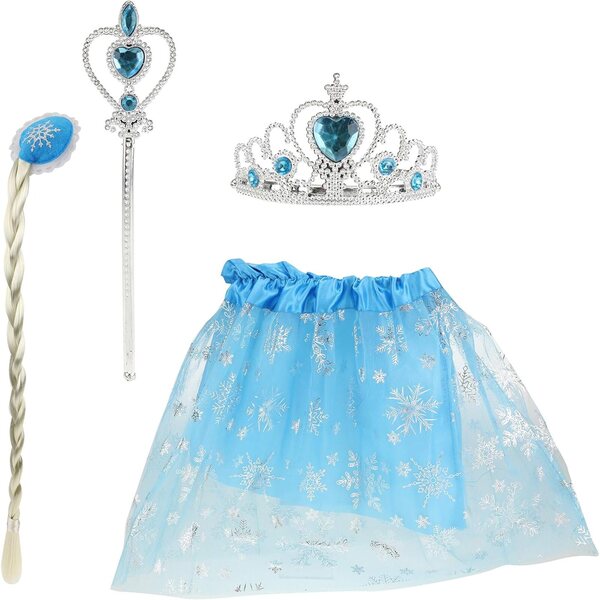 Costume Toi-Toys Eisprinzessin con Tutu, Tiara e Stab per Bambine 3+ anni
