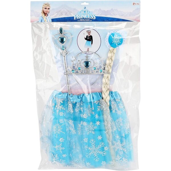 Costume Toi-Toys Eisprinzessin con Tutu, Tiara e Stab per Bambine 3+ anni