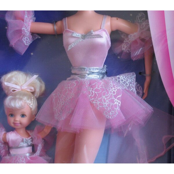 Barbie & Kelly Ballerinas 1997 Geschenkset mit Originalkleidung und Accessoires