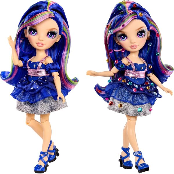 Genevieve Blue Rainbow High Be Dazzling bambola 28 cm con accessori e pietre preziose