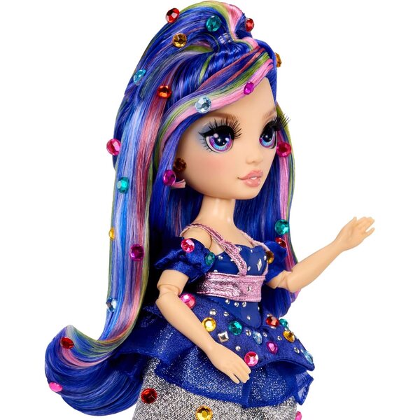 Genevieve Blue Rainbow High Be Dazzling bambola 28 cm con accessori e pietre preziose
