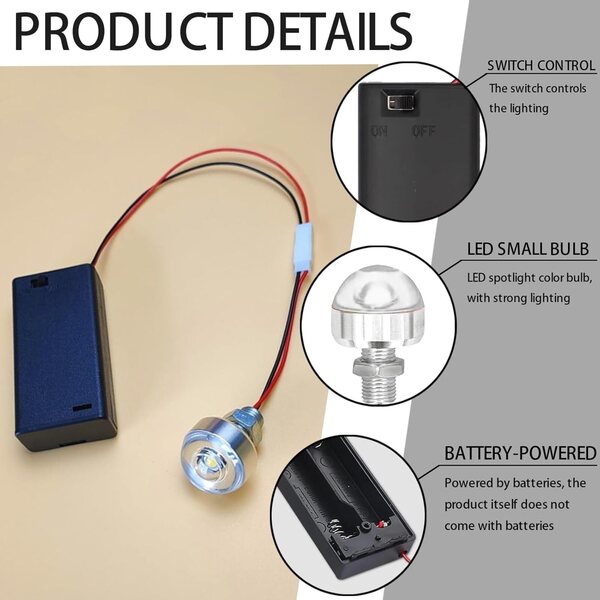 Batteriebetriebene Mini-LED für Puppen und Puppenhäuser – warmes und realistisches Licht