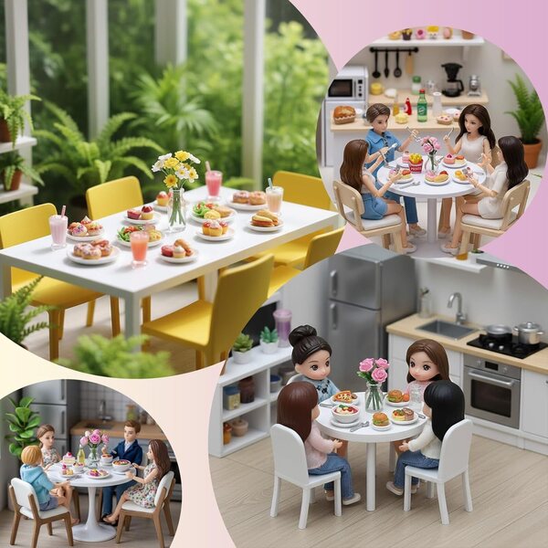 Set 150 Mini Alimenti Decorativi in Resina per Casa di Bambole Fai-da-Te