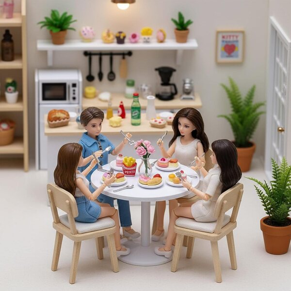 Set 150 Mini Alimenti Decorativi in Resina per Casa di Bambole Fai-da-Te
