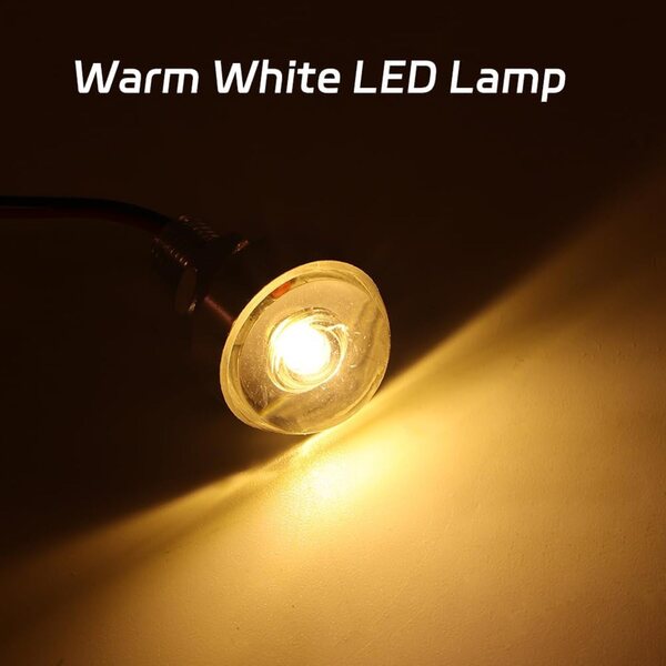 3V warme LED-Minilichter für Miniaturen mit Schalter und Batterie – 2-teiliges Set von Tulov