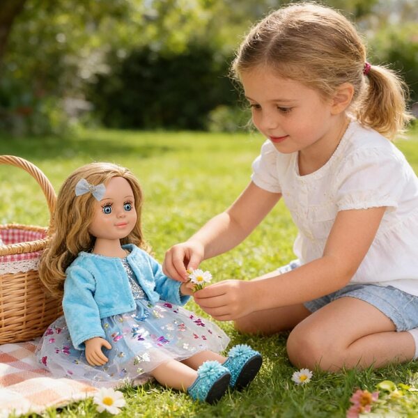 Puppenkleidung 35-45 cm Blau - Komplettes Bekleidungsset für Puppen HTTDSLF
