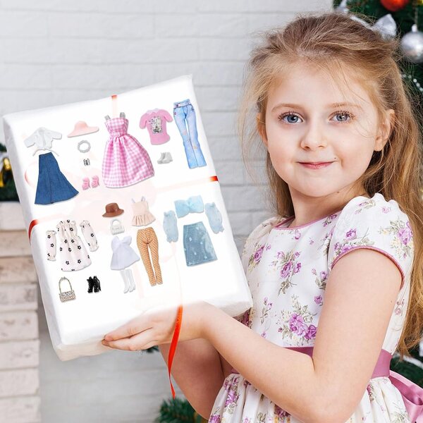 Set mit 26 Kleidungsstücken und Accessoires für 11,5-Zoll-Puppen – 6 Mini-Modekleidung für Mädchen