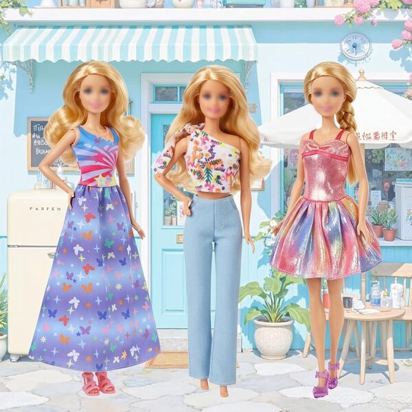 Set mit 16 Kleidungsstücken und Schuhen für 29,2-cm-Puppen, kompatibel mit Barbie – Meerjungfrau, Party- und Freizeitkleidung