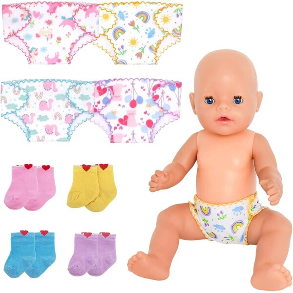 Couches Baby Doll per Bambole - Set Pannolini Morbidi e Realistici Xerteam