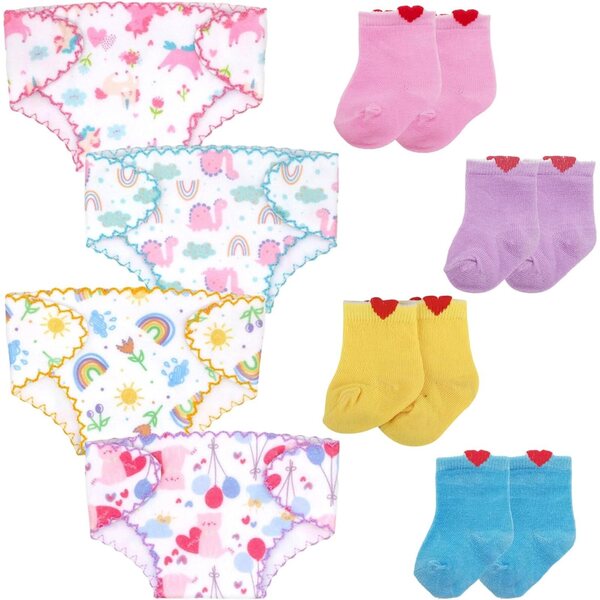 Couches Baby Doll per Bambole - Set Pannolini Morbidi e Realistici Xerteam