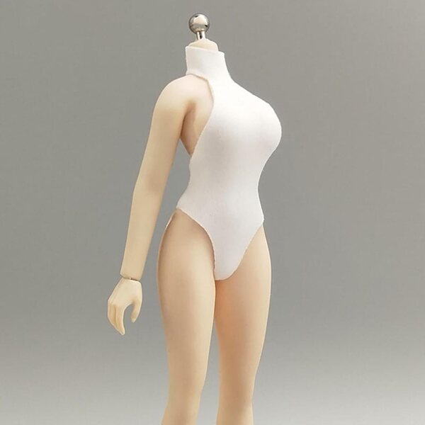 Weißes Badehemd aus Stoff für 1:12-Figuren, ideal für 15-cm-Puppen