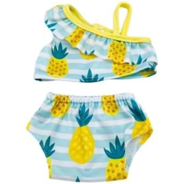 Vestito per bambola 35,6-45,7 cm costume ananas giallo con sciarpa bianca quadrata