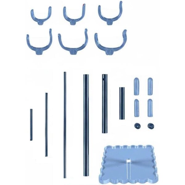 Supporto universale per bambola regolabile BJD 1/6, 1/8, 1/12 - Base stabile trasparente