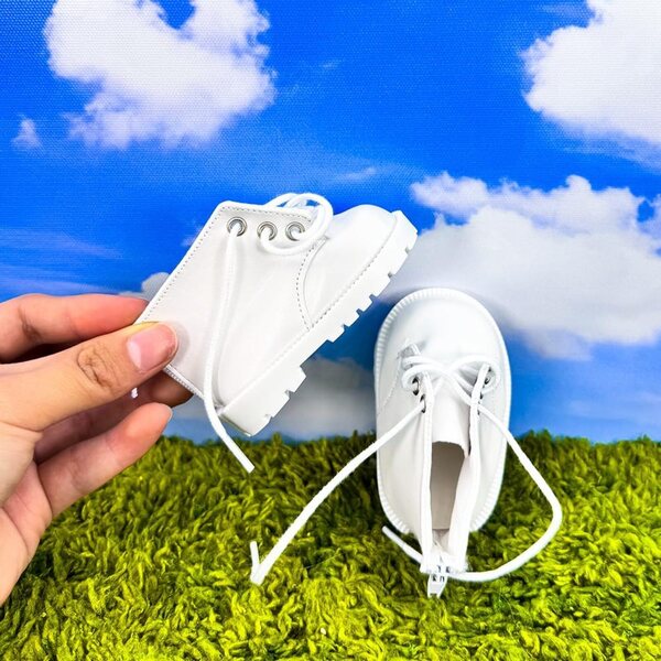 Dunkelbraune Lederschuhe für 38 cm große Niannyyhouse-Puppen, Plüschzubehör