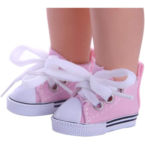 Filfeel Scarpe per Bambole 14 Pollici, Facili da Indossare e Lavare, Rosa